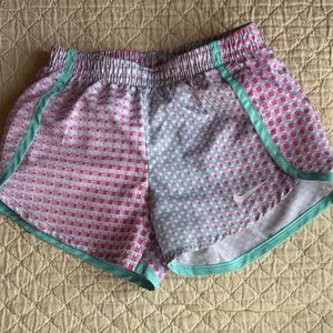 Nike Pink and Green Checkered Shorts